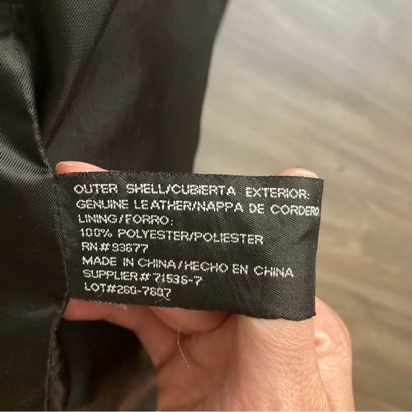 Worthingtons lambskin leather jacket long length full zip size large - Picture 8 of 9